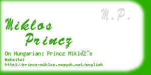 miklos princz business card